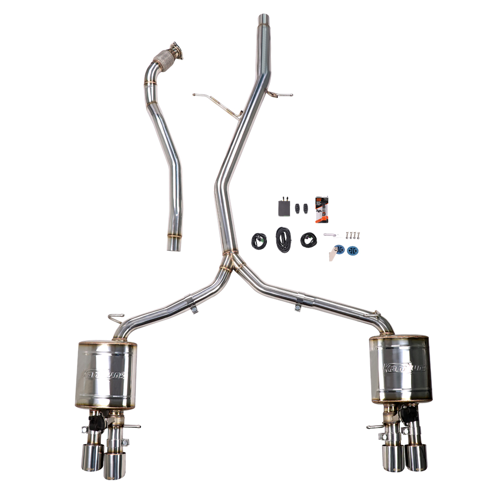 Audi A4L Valve muffler 89 Cat-back exhaust with double mufflers